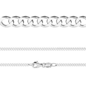 Lant armura cu lacat*argintiu AG 925*PD 70 40 cm