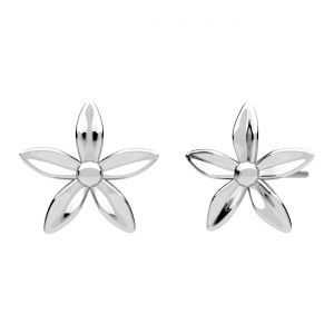 Cercei mic cu floare*argint AG 925*KLS ODL-01621 13,9x14,6 mm