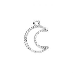 Pandantiv - lună, răsină neagră*argint AG 925*CON-1 ODL-01614 12,4x17 mm ver.3