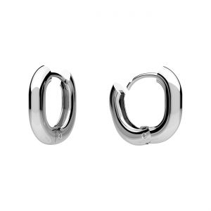 Cârlig pentru ureche engleză - cercel oval cătusă*argintiu AG 925*BZO OWS-00505 15x16,5 mm
