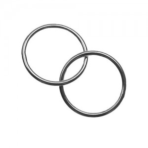 Double soldered rings KCZ-0.90x10.00*sterling silver AG 925*KCZ 0,90x10,00 mm