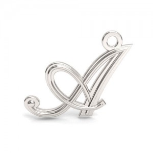 Pendant - decorative letter A*sterling silver AG 925*LETTER A
