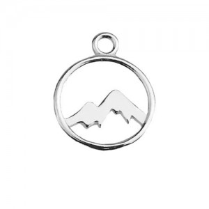 Pendant - mountains in a circle*sterling silver AG 925*S-CHARM 461  