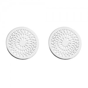 Stud earring - round rosette*sterling silver AG 925*SZ 93  