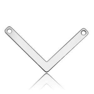 Pandantiv conector - in forma de V*argintiu AG 925*BL 247 - 0,4 mm