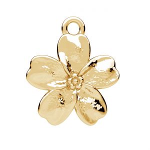 Pandantiv floare - nu-mă-uita*alamă*BRASS ODL-01361 13,3x15,4 mm
