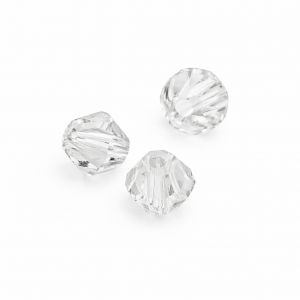 Margea biconica fatetata 4,0 mm Crystal - BICONE BEAD 4 MM PRIMERO CRYSTAL