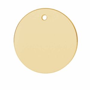 Pandantiv - placa de gravare rotunda*alamă*BRASS LK-1363 - 0,50 19x19 mm