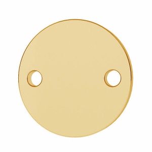 Pandantiv conector - placă de gravare rotundă*alamă*BRASS LKM-2004 - 0,50 19x19 mm